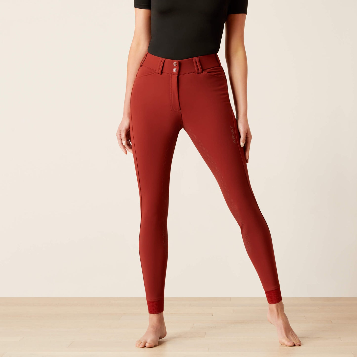 Ariat Fired Brick Tri-Factor Grip Breeches with Full Silicone Seat