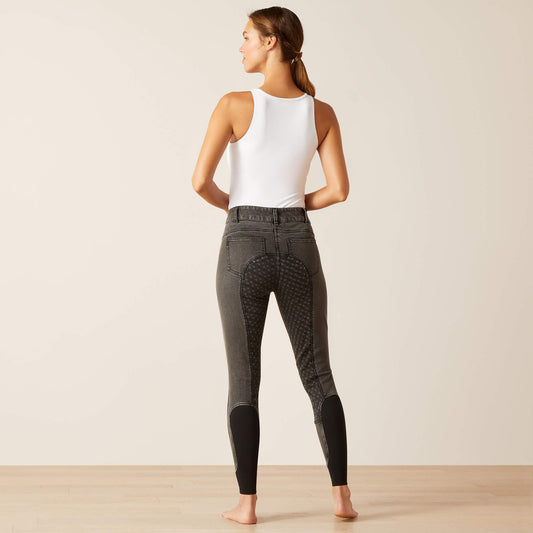 Ariat Grey Rinse Halo G Denim Breeches with Full Silicone Grip