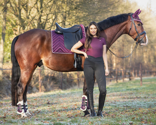 QHP Plum Menton Dressage Saddle Cloth