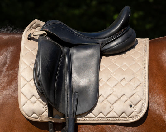 QHP Beige Fading Dressage Saddle Pad
