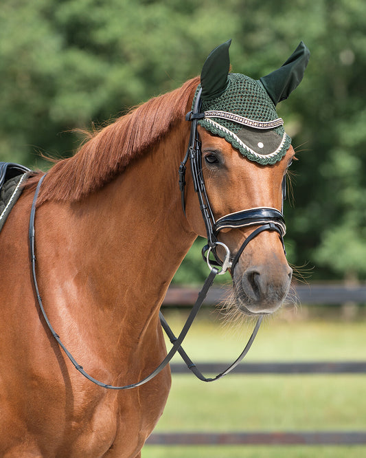 QHP Dark Green Orlando Ear Bonnet