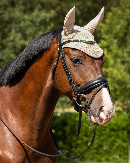 QHP Beige Fading Ear Bonnet