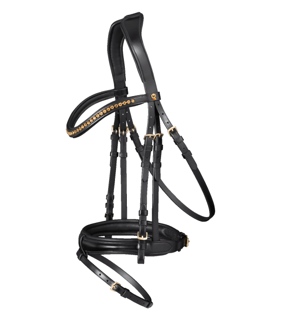 Waldhausen Black Majestic S-Line Snaffle Bridle