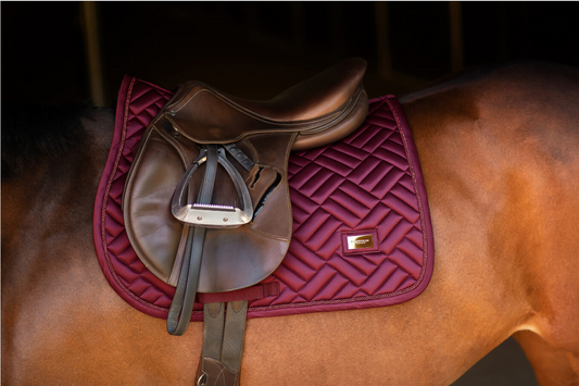 Equestrian Stockholm Modern New Maroon Jump Saddle Pad