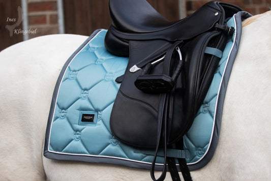 Equestrian Stockholm Steel Blue Dressage Saddle Pad