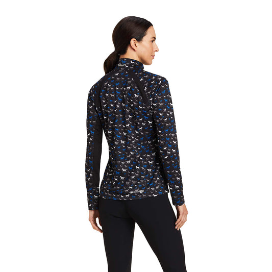 Ariat Black Busy Pony Sunstopper 2.0 1/4 Zip Baselayer