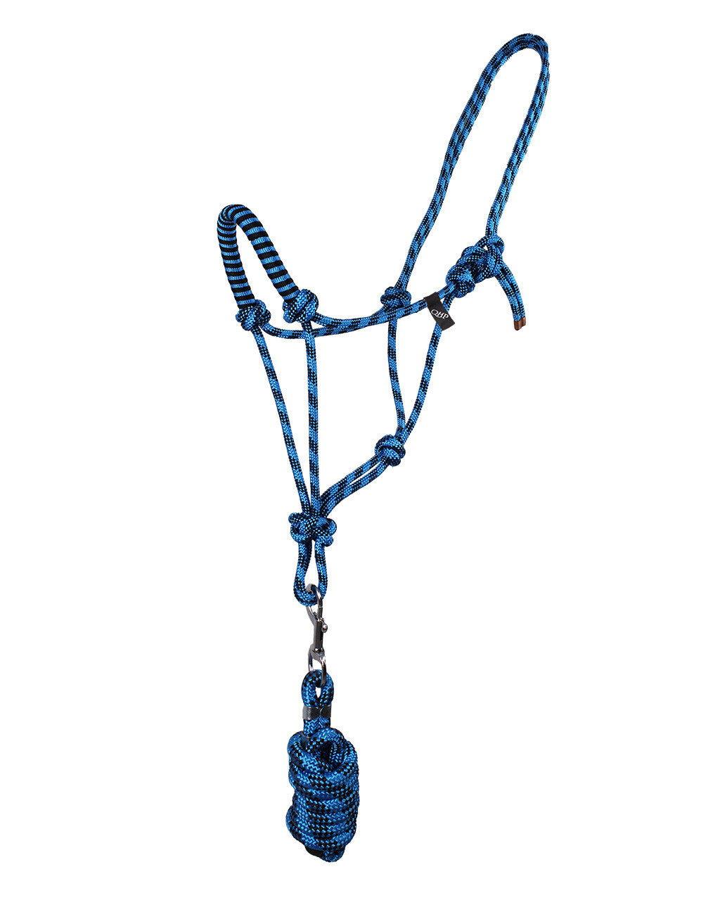 QHP Victoria Blue Rope Halter Set