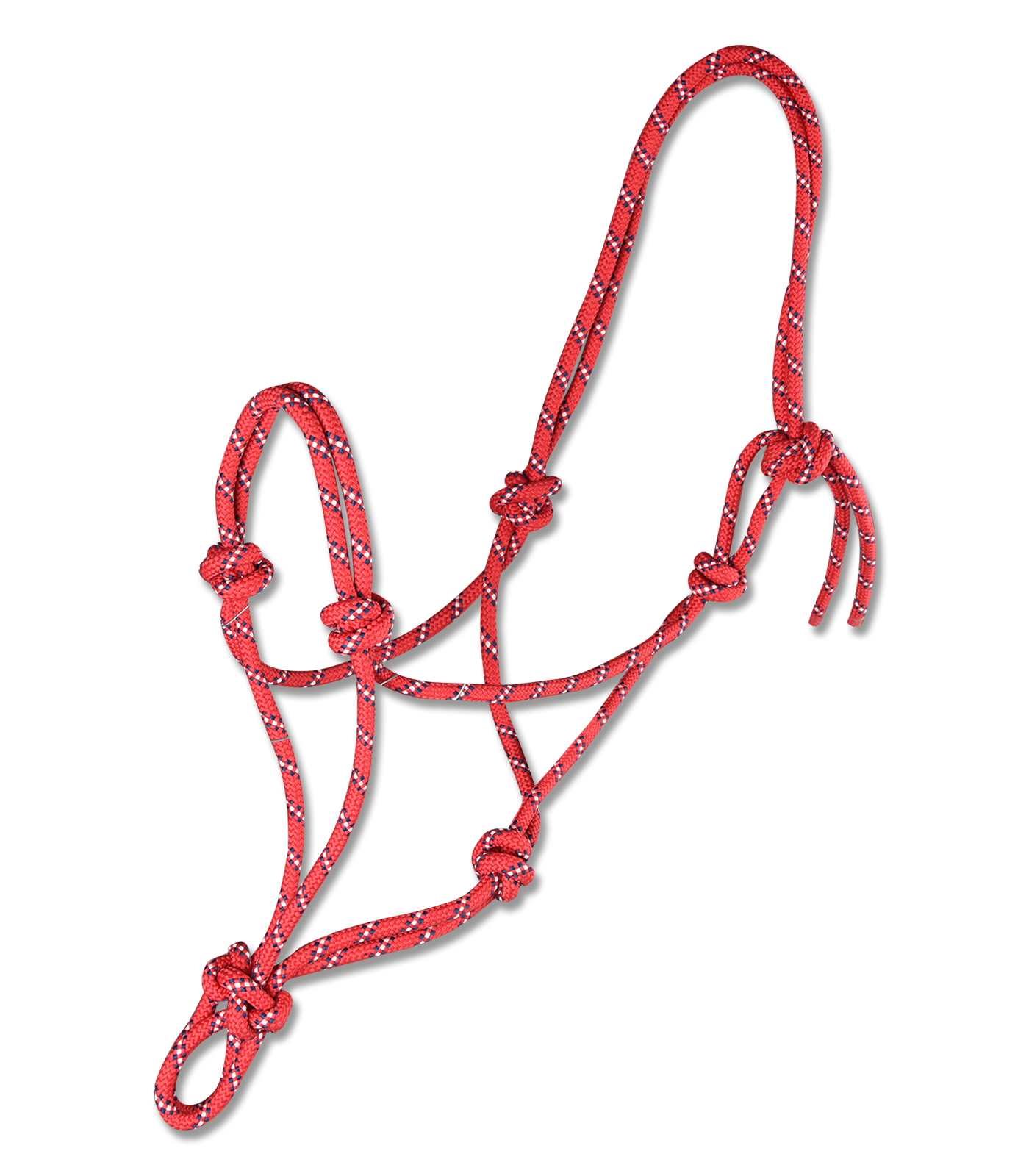 Waldhausen Red & Dark Blue Knotted Rope Halter