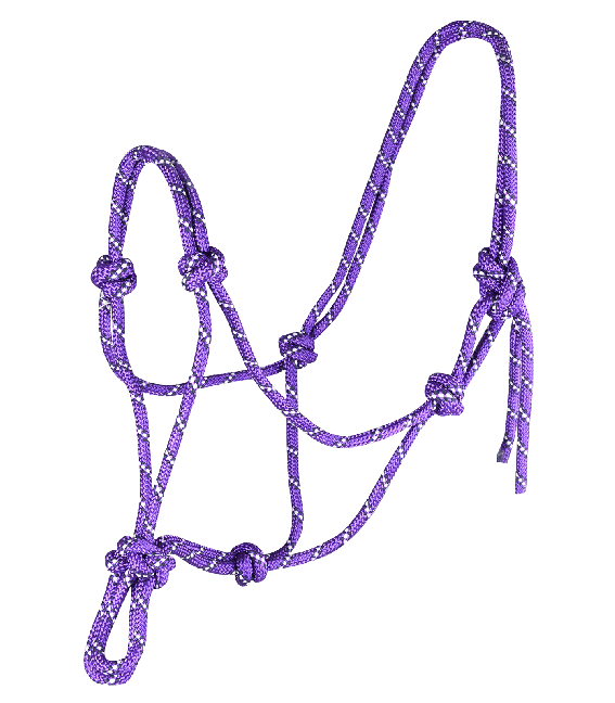 Waldhausen Lilac Dark Blue Knotted Rope Halter