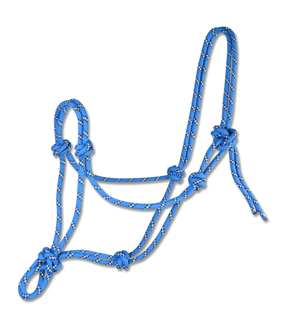 Waldhausen Azure Blue Brown Rope Halter