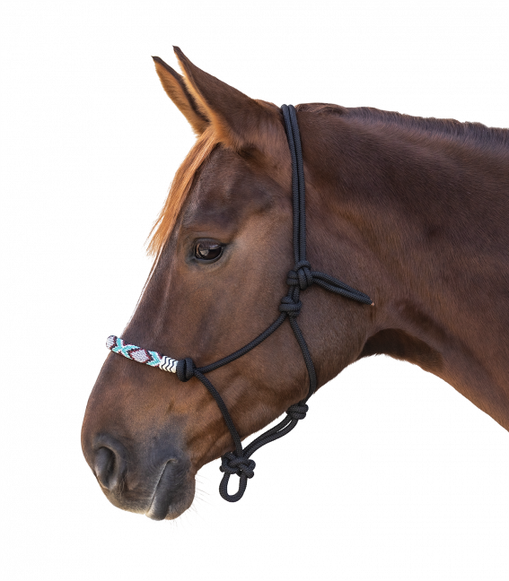 Waldhausen Black Pearl Knotted Rope Halter