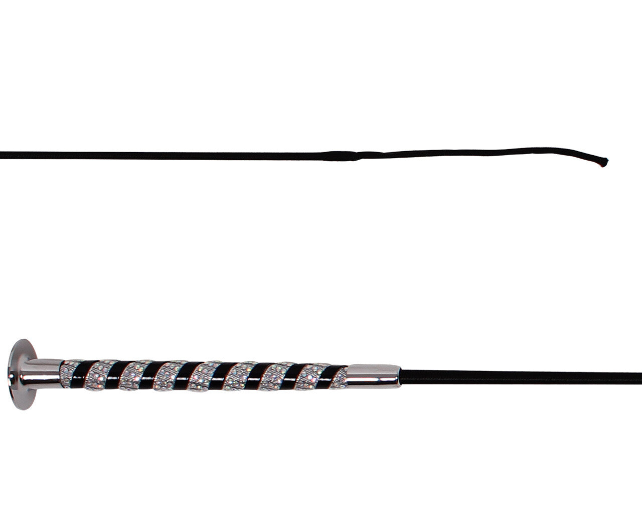 QHP Black Crystal Dressage Whip