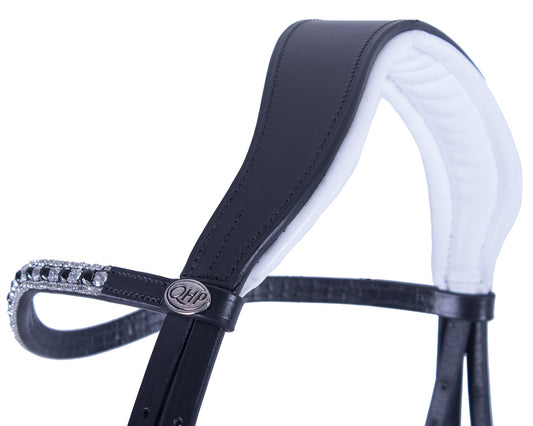 QHP Black Ostara Snaffle Bridle