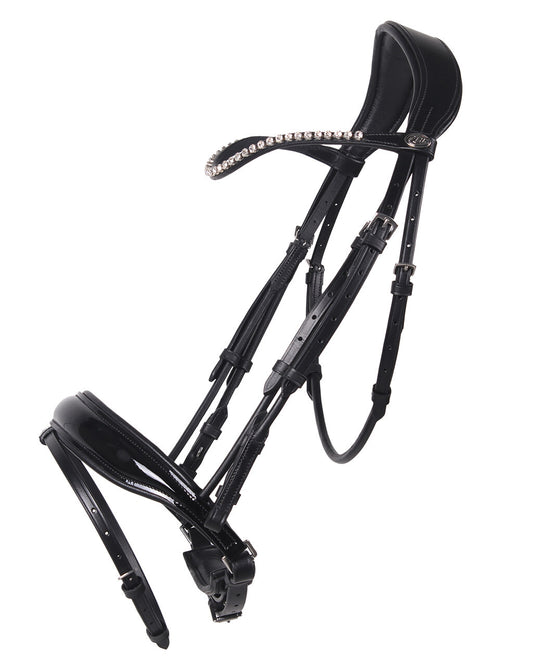 QHP Black Nehza Snaffle Bridle