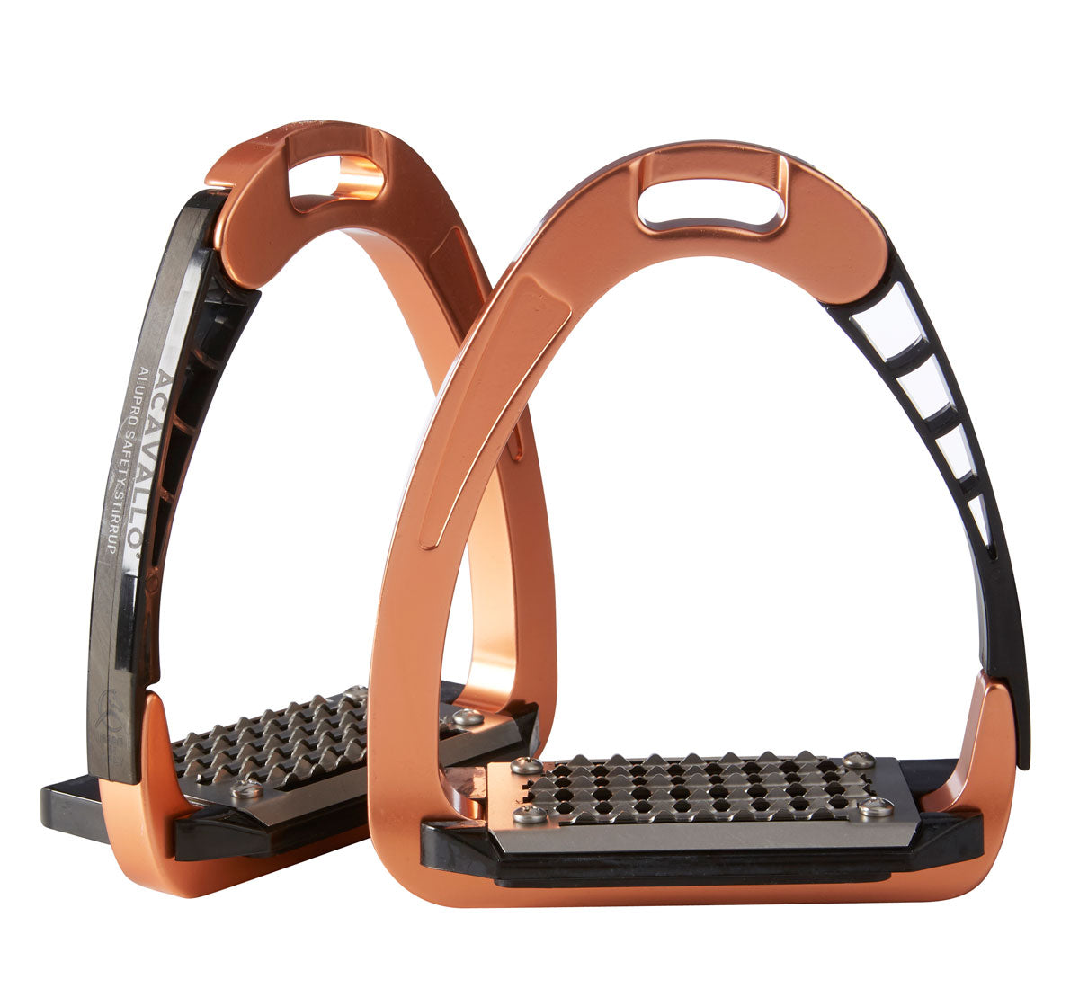 Acavallo Rose Gold Arena Alupro Safety Stirrups