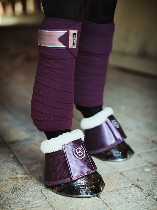 Equestrian Stockholm Orchid Bloom Fleece Bandages