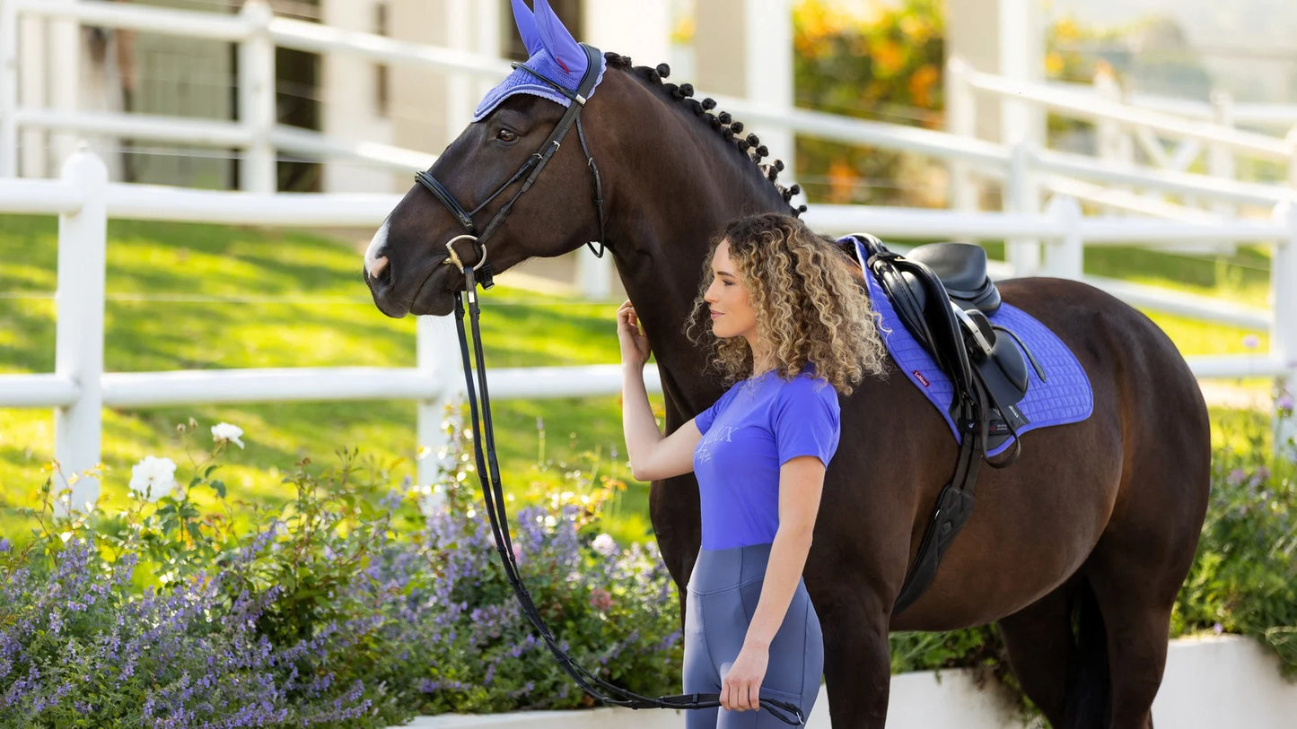 LeMieux Bluebell ProSport Suede Close Contact Saddle Cloth