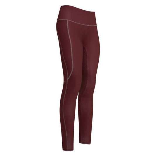 HV Polo Dark Berry Sporty Sue Riding Tights with Full Silicone Seat