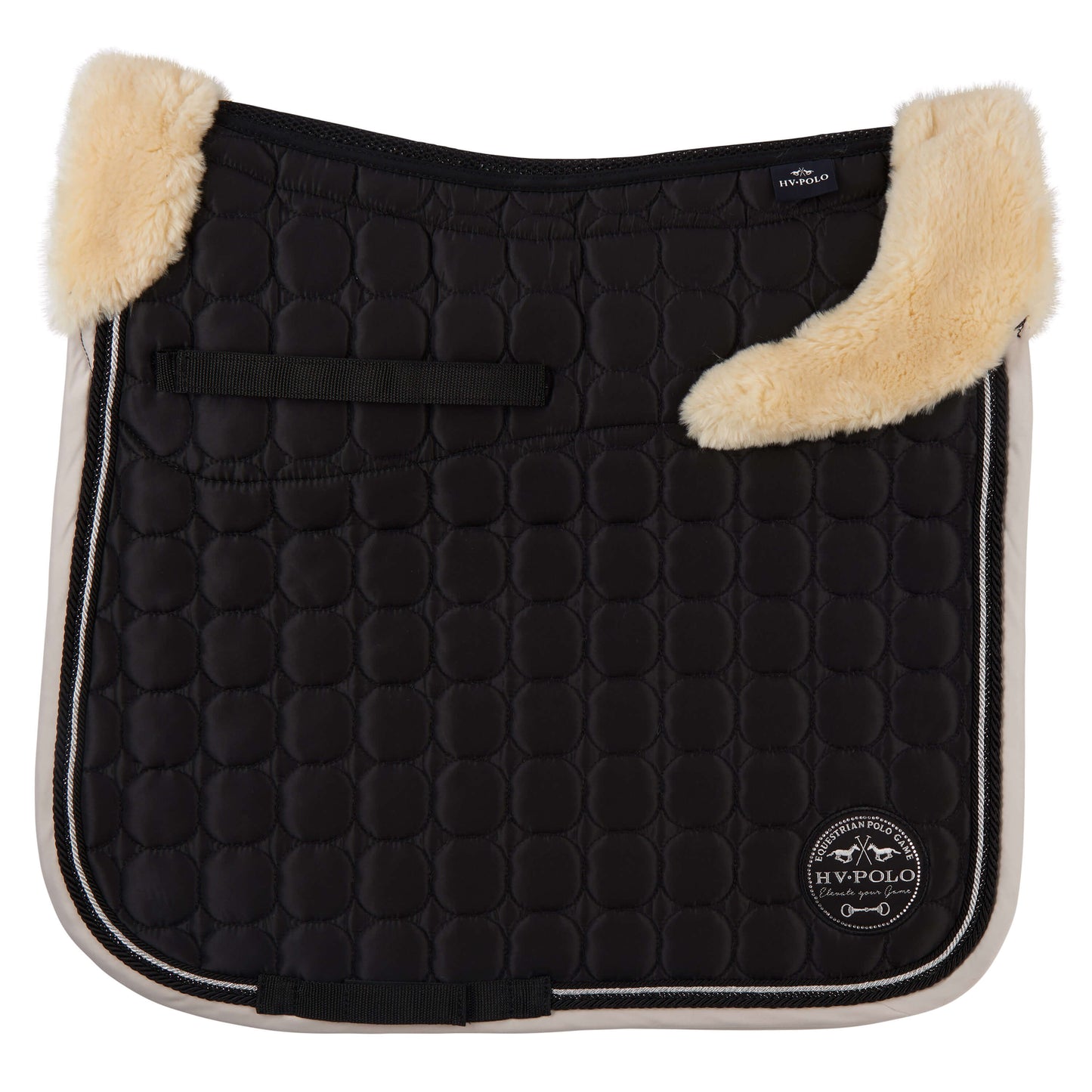 HV Polo Black Furry Dressage Saddle Pad