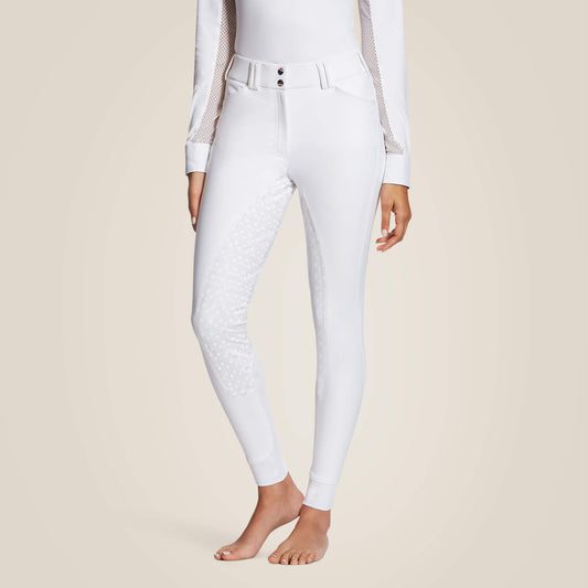 Ariat White Tri Factor Breeches with Full Silicone Grip