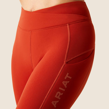 Ariat Red Ochre Avail Riding Tights with Half Grip