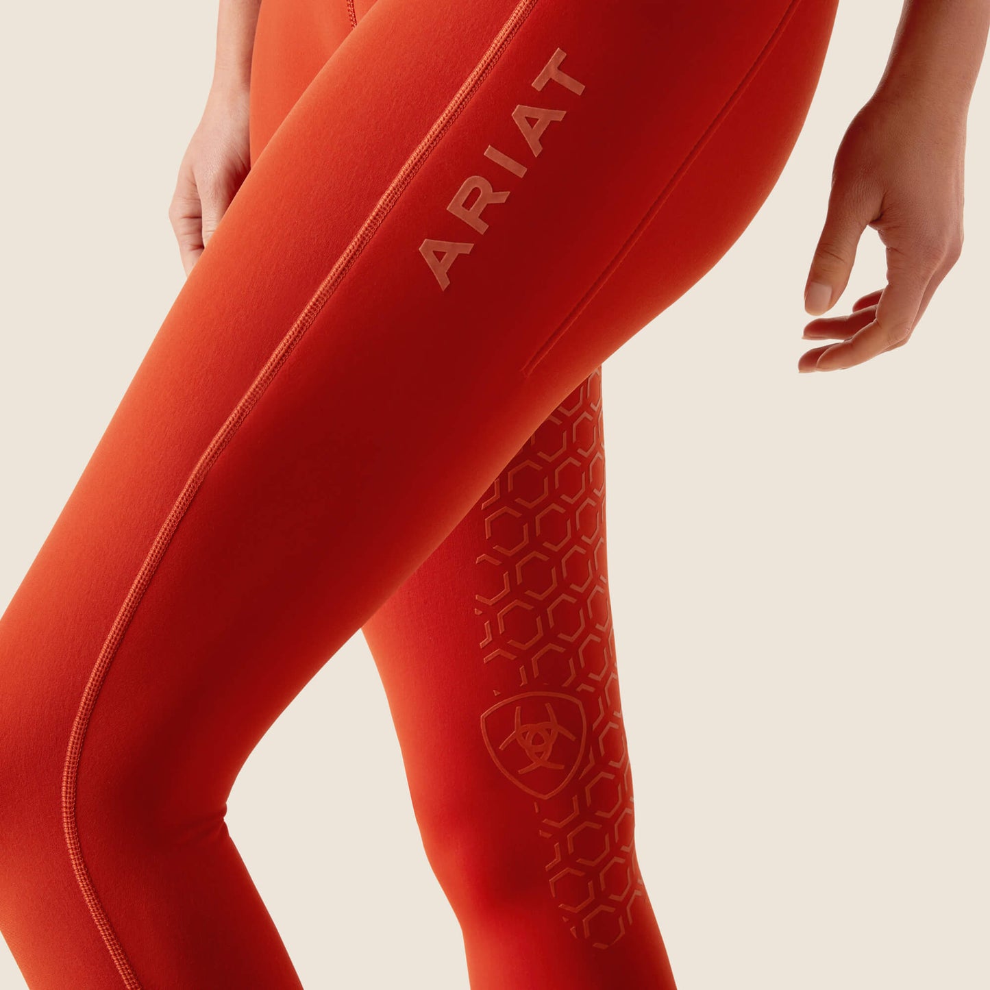 Ariat Red Ochre Avail Riding Tights with Half Grip