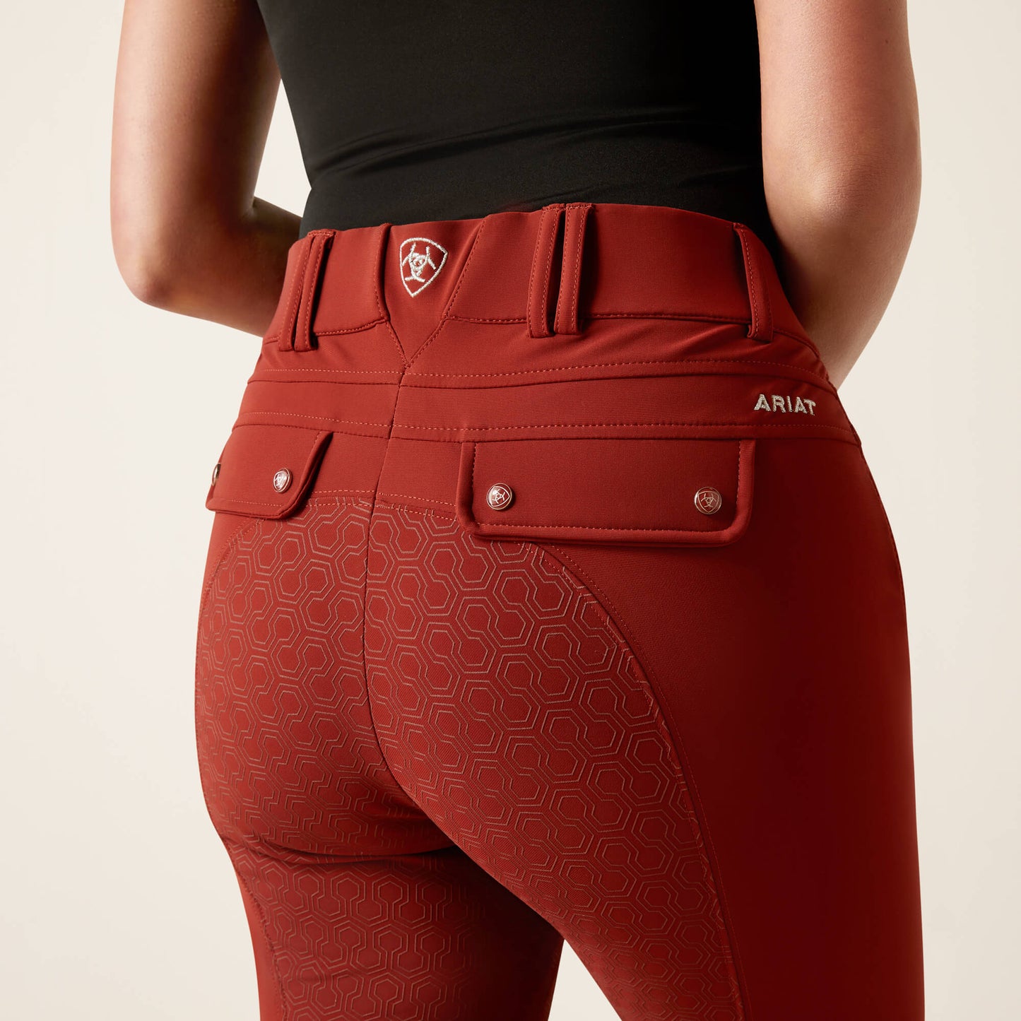 Ariat Fired Brick Tri-Factor Grip Breeches with Full Silicone Seat