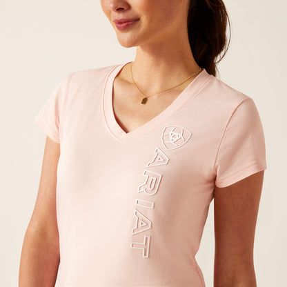 Ariat Blushing Rose Vertical Logo T-Shirt