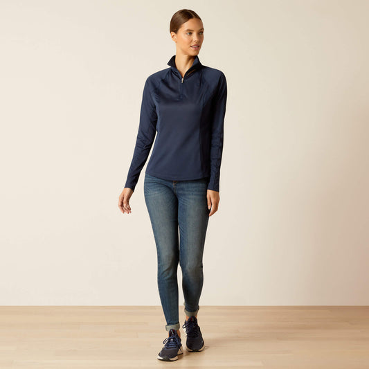 Ariat Navy Sunstopper 3.0 Baselayer with 1/4 Zip