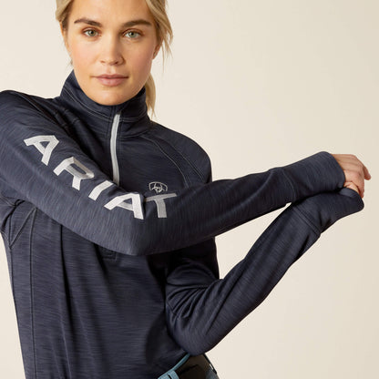 Ariat Ombre Blue Heather Tek Team 1/2 Zip Sweatshirt