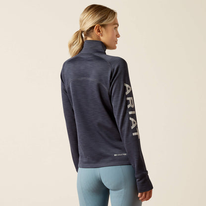 Ariat Ombre Blue Heather Tek Team 1/2 Zip Sweatshirt