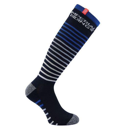 Imperial Riding Blue Metallic Up In Space Riding Socks