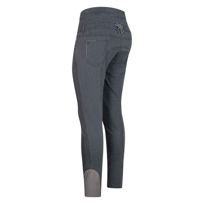 Imperial Riding Grey Denim Capone Breeches with Full Silicone Seat