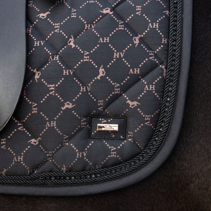 HV Polo Black Rose Gold Welmoed Shine Jump Saddle Pad