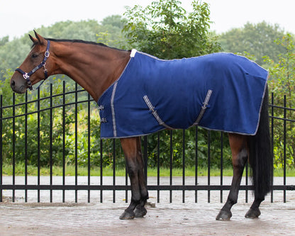 QHP Blue Basic Fleece Rug