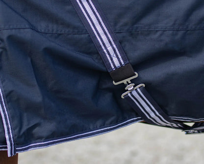 QHP Navy Luxury Rain Rug with Fleece Lining