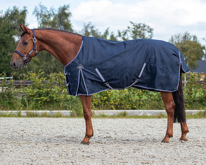 QHP Navy Luxury Rain Rug with 50gr Filling