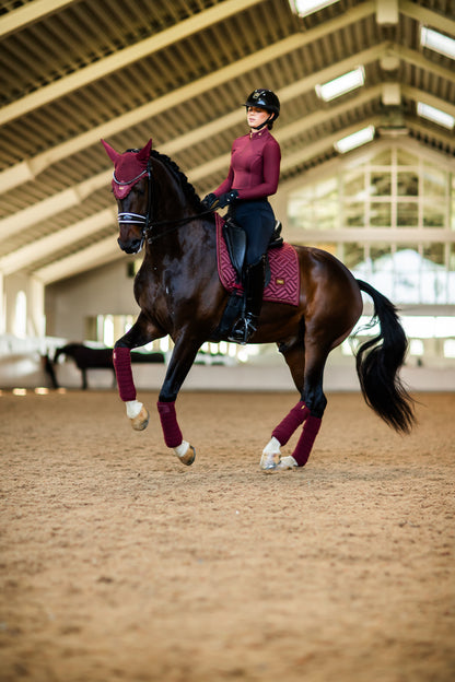 Equestrian Stockholm Modern New Maroon Dressage Saddle Pad