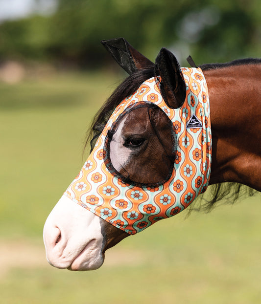 Professional Choice Flower Comfort-Fit Lycra Fly Mask