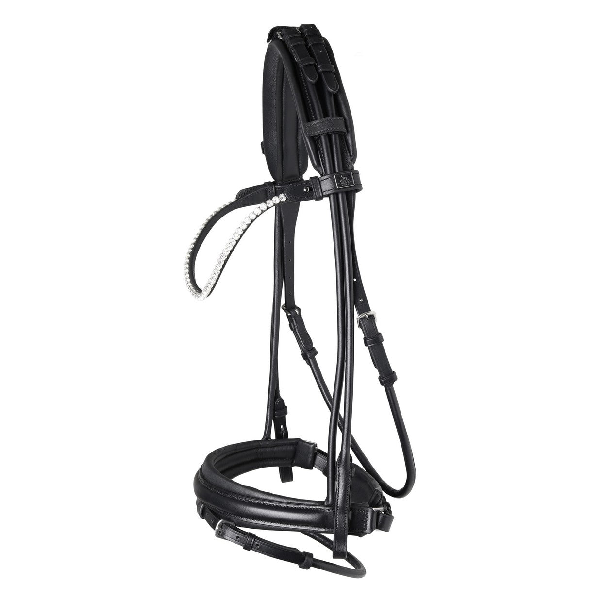SD Design Black Rapsody Rolled Snaffle Bridle