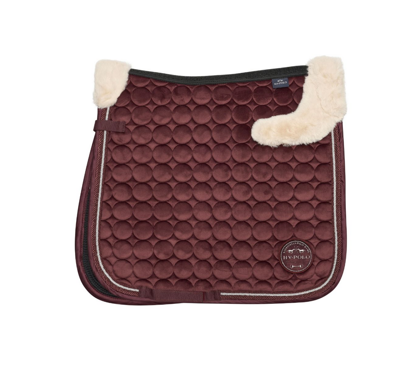 HV Polo Dark Berry Furry Luxury Dressage Saddle Pad