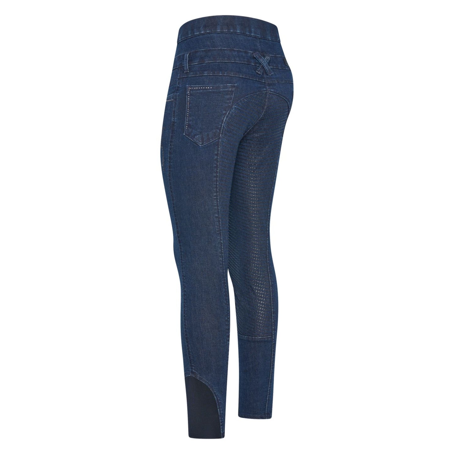 Imperial Riding Blue Denim Capone Breeches with Full Silicone Seat