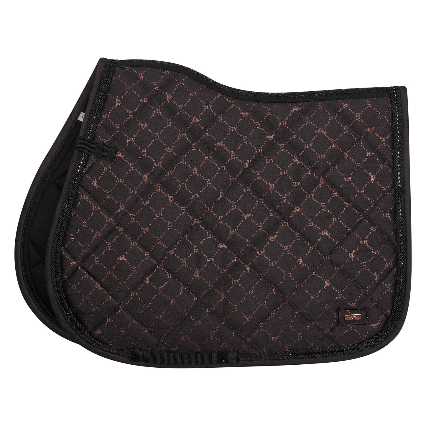 HV Polo Black Rose Gold Welmoed Shine Jump Saddle Pad