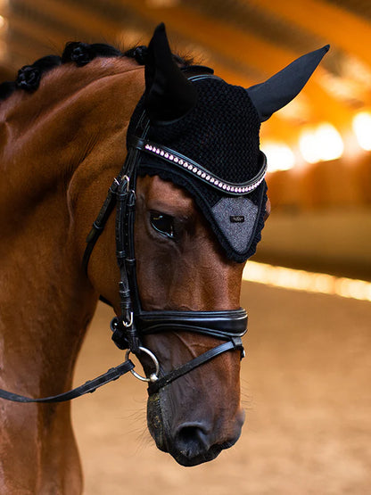 Equestrian Stockholm All Black Glimmer Ear Bonnet