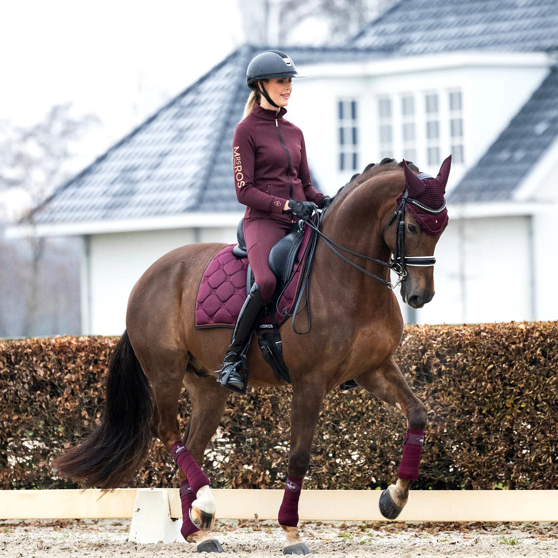 Mrs Ros Red Blush Charmer Dressage Saddle Pad