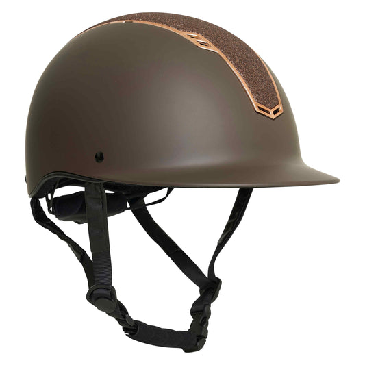 Imperial Riding Brown Rosegold Matte Olania Riding Helmet