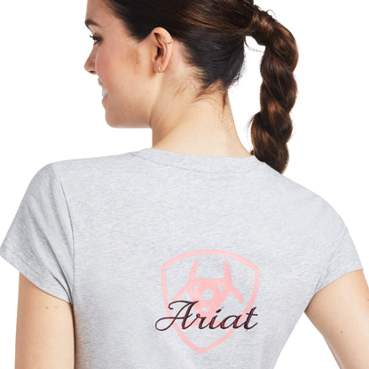 Ariat Heather Grey Logo Script Riding T-Shirt