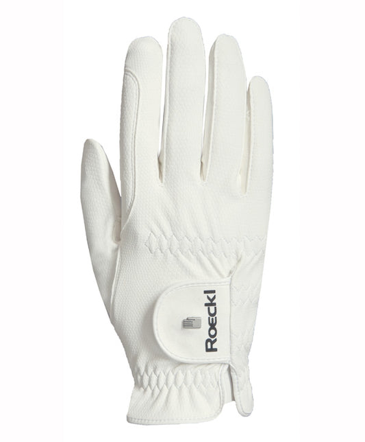 Roeckl White Roeck-Grip Riding Gloves