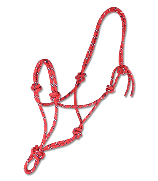 Waldhausen Red & Dark Blue Knotted Rope Halter