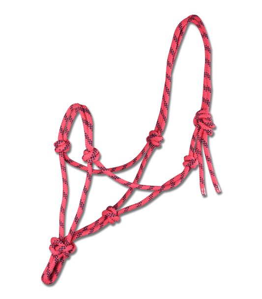 Cabestro de cuerda anudado rosa y azul noche de Waldhausen